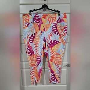 Colorful Leaf Print Leggings